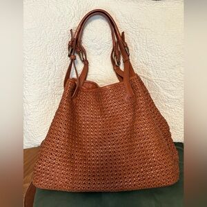 Italian Woven Leather Shoulder Bag